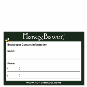 Beekeeper Contact Label
