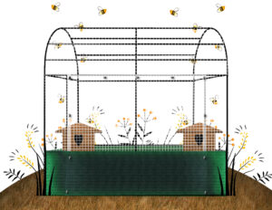 HoneyBower DIY-4-Hive Enclosed Apiary